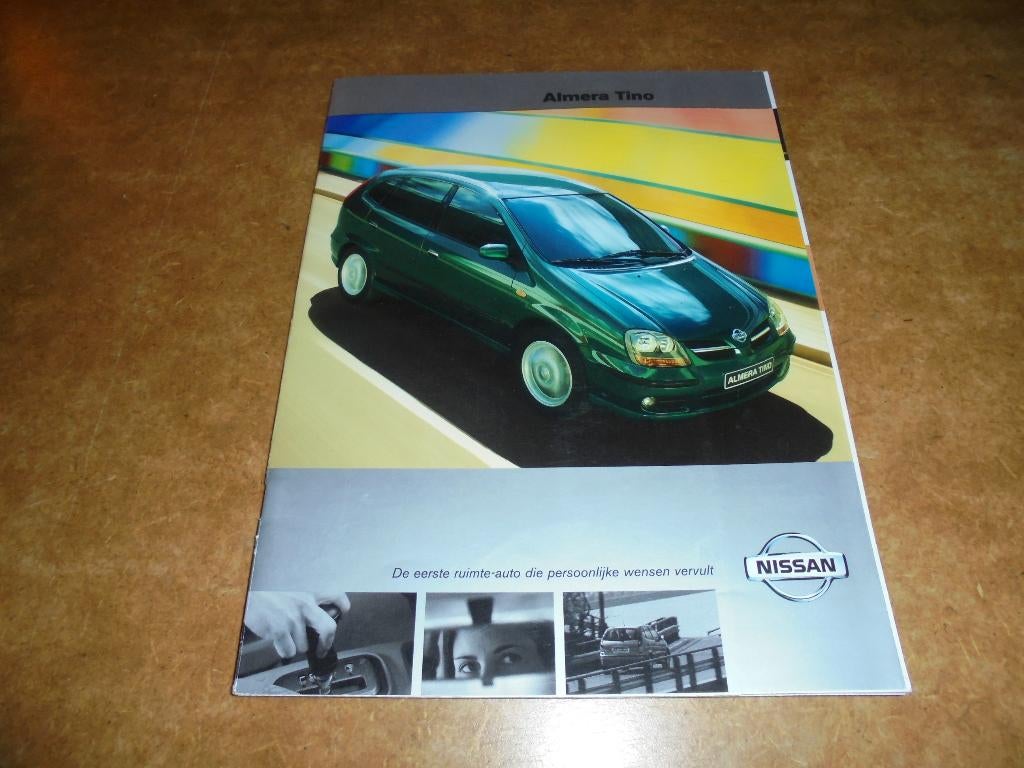 brochure Nissan Almera Tino  2001, Ophalen of Verzenden, Zo goed als nieuw, Nissan