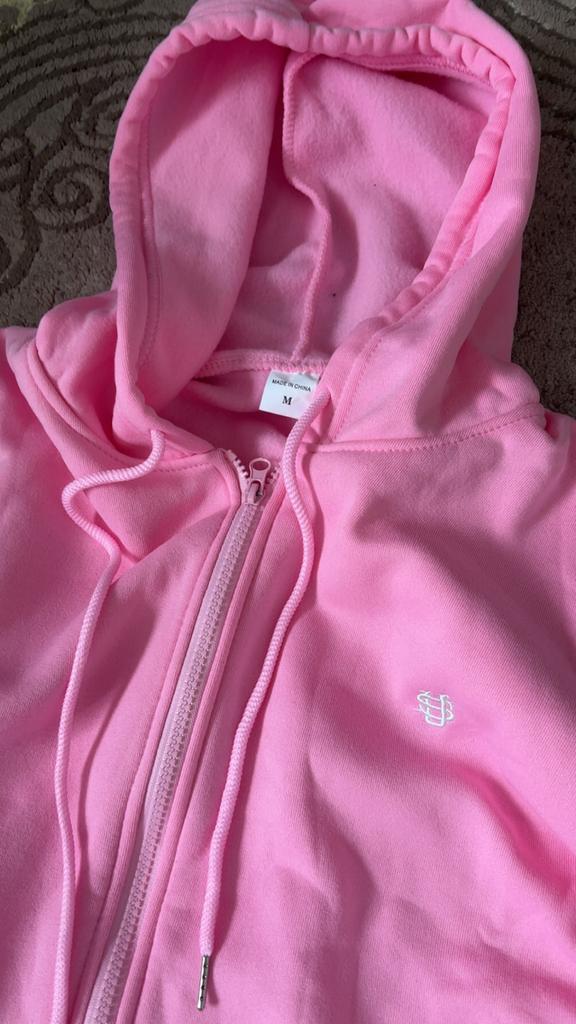 Roze huispak met capuchon en broek, Ophalen of Verzenden, Gedragen, Maat 38/40 (M), Roze
