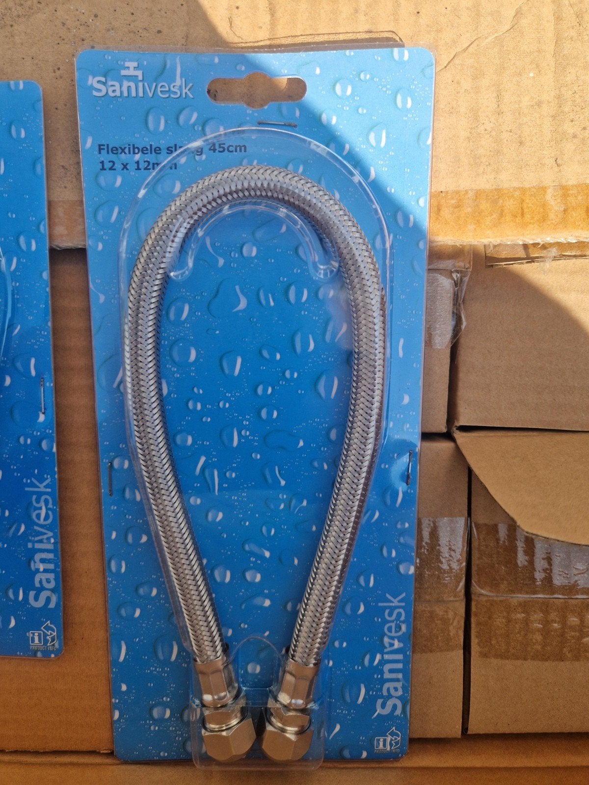 Sanivesk Flexibele Slang 45cm - Nieuw in verpakking, Ophalen of Verzenden, Nieuw, Chroom