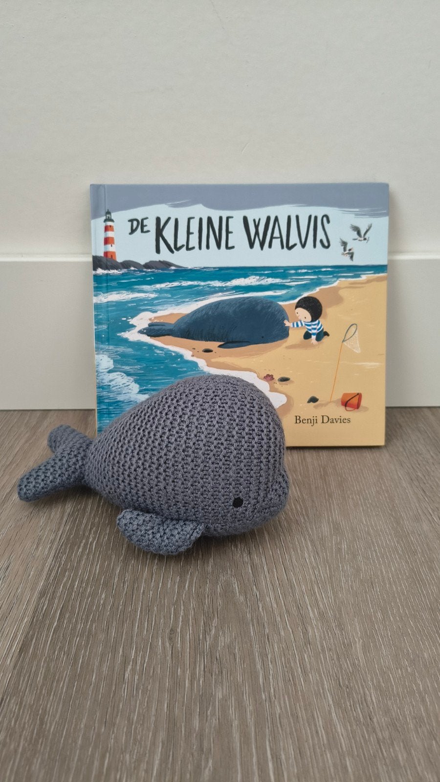De Kleine Walvis boek + knuffel, Kinderen en Baby's, Speelgoed | Knuffels en Pluche, Ophalen of Verzenden, Zo goed als nieuw, Overige typen