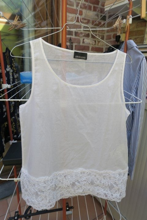 Topje wit onderaan kant Ermanno Scervino mt 40 (it44), Maat 38/40 (M), Wit, Nieuw, Ophalen of Verzenden