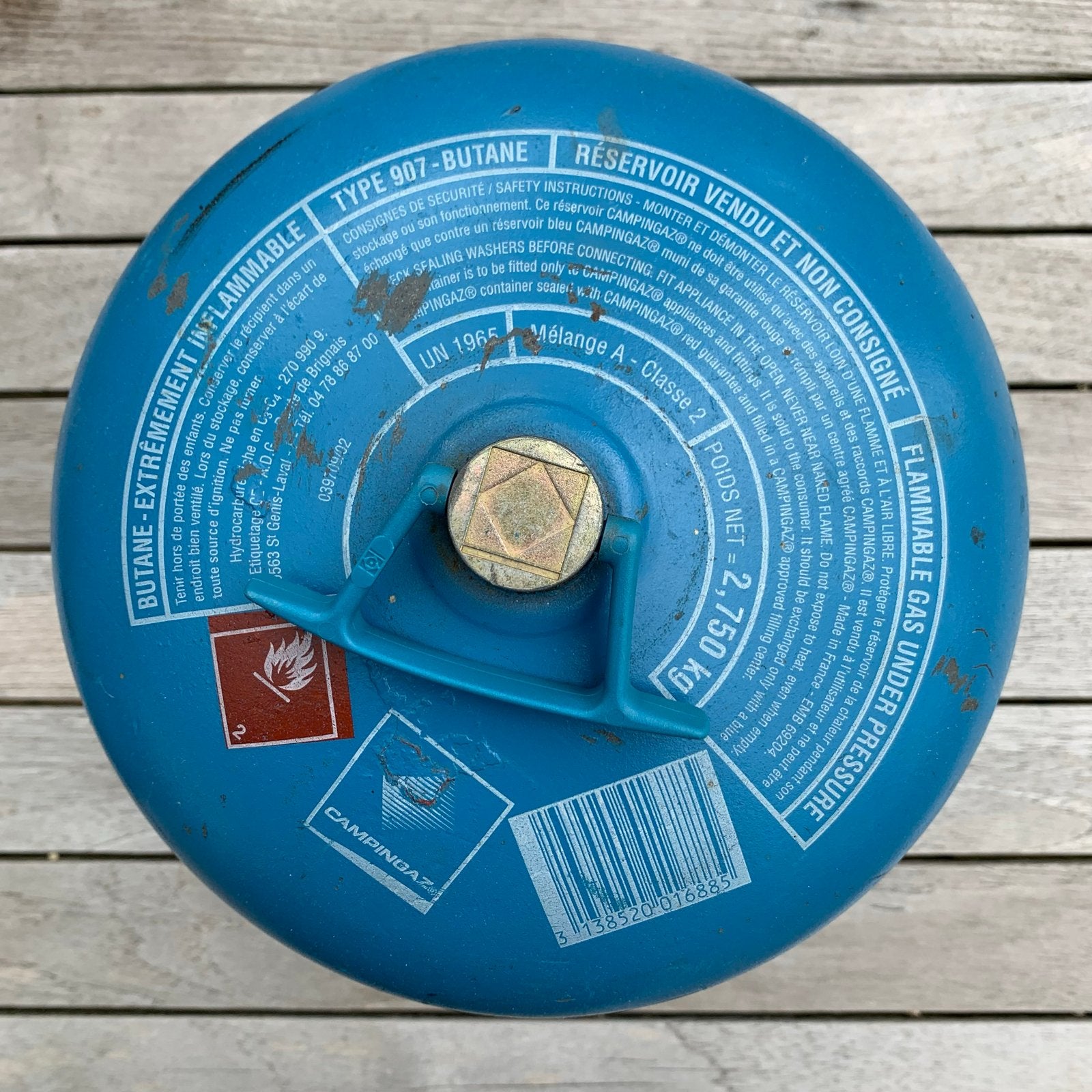 Campingaz gasfles 907 - Butaan, Ophalen of Verzenden, Gebruikt