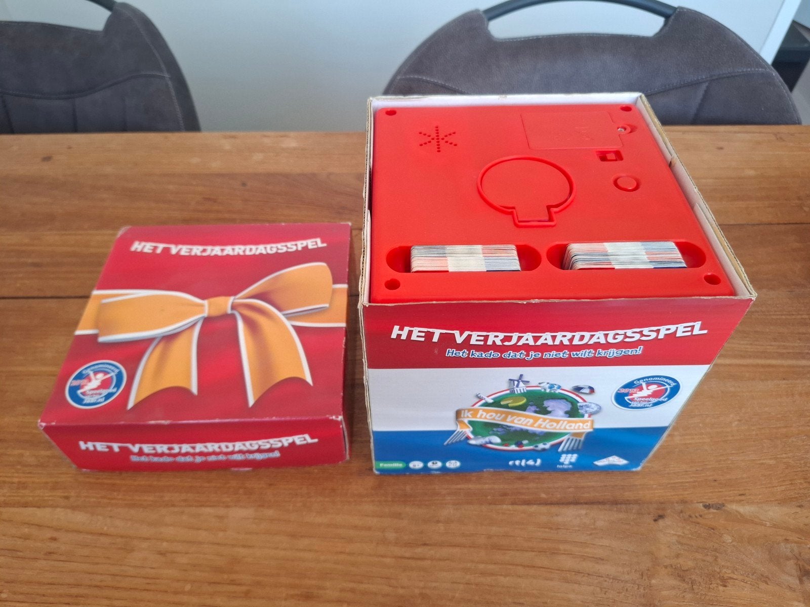 Het Verjaardagsspel  + uitbreiding ik hou van Holland, Hobby en Vrije tijd, Gezelschapsspellen | Bordspellen, Vijf spelers of meer
