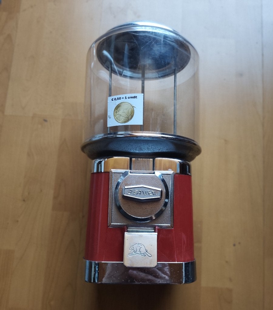 Originele Beaver kauwgomballenautomaat, Verzamelen, Automaten | Overige, Ophalen of Verzenden, Gebruikt