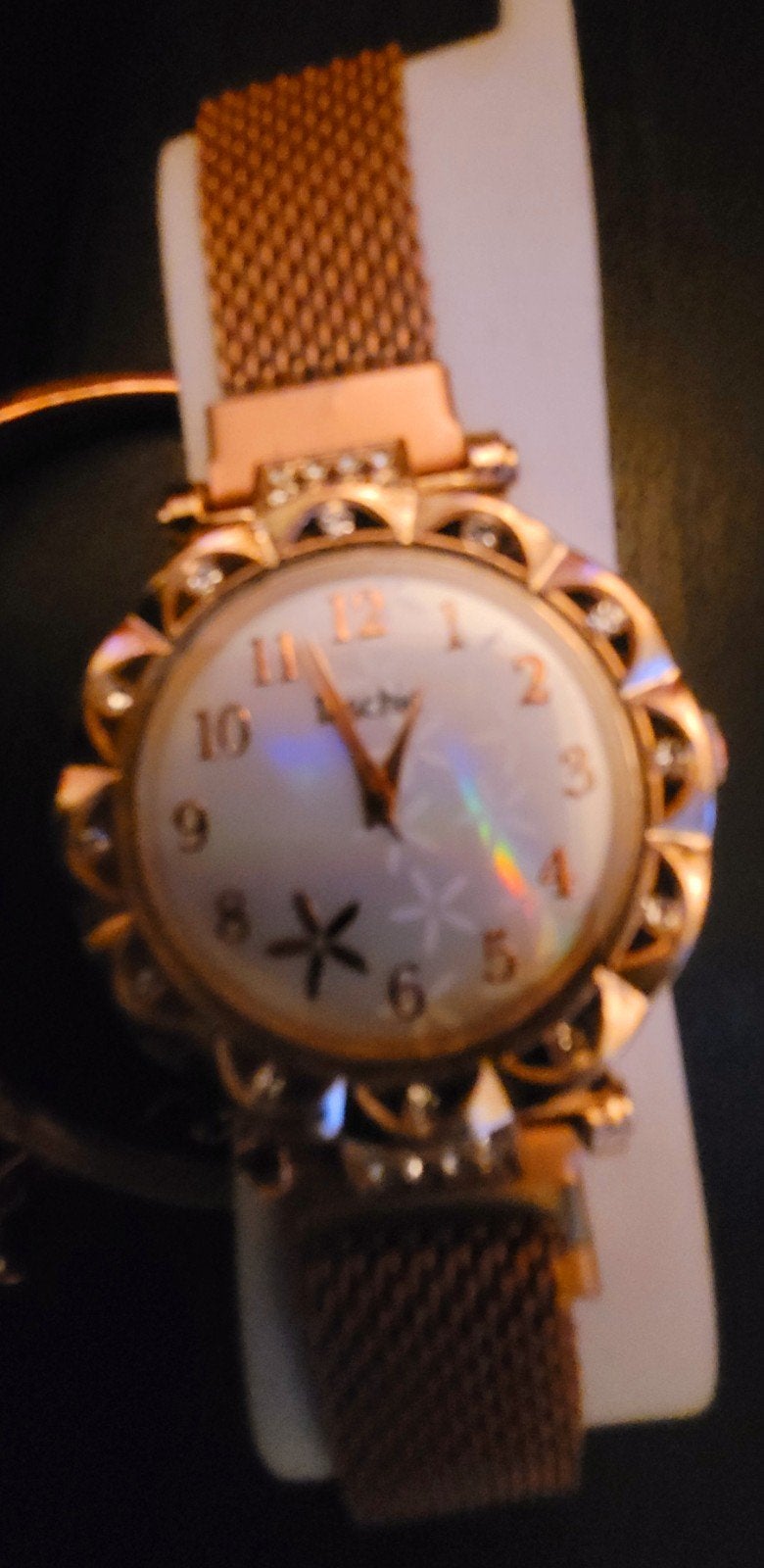 Elegant Roségouden Horloge met Strass en Armband, Overige merken, Polshorloge, Nieuw, Ophalen of Verzenden