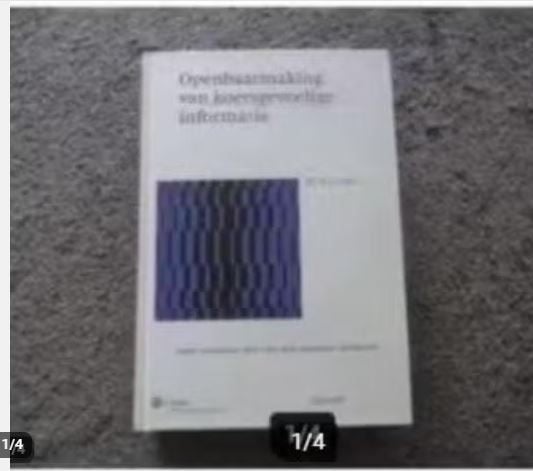 Openbaarmaking van koersgevoelige informatie Hoff, Ophalen of Verzenden, Nieuw, Geld en Beleggen