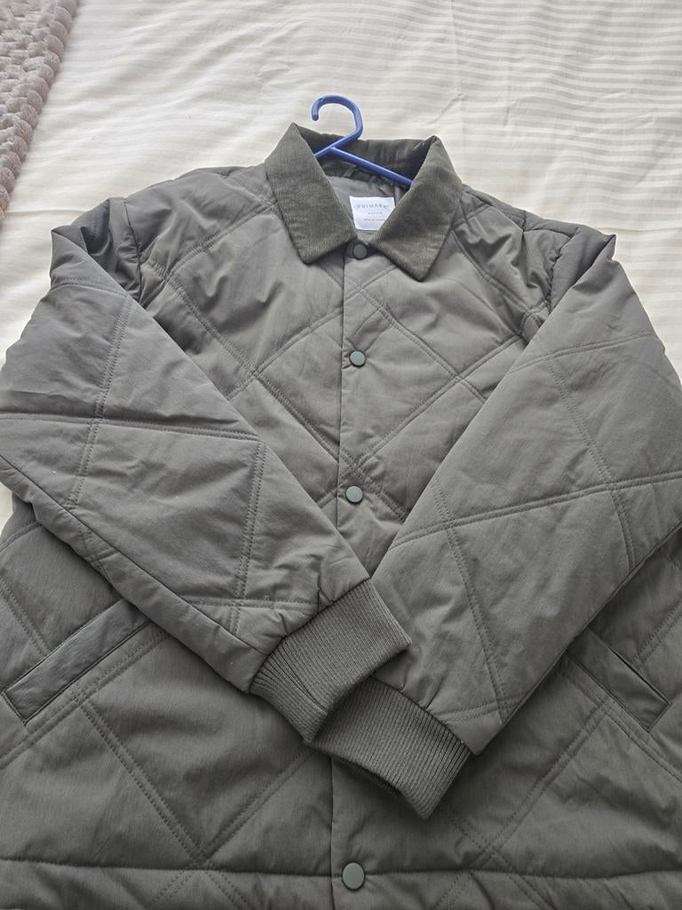 Heren gewatteerde jas - nooit gedragen, Kleding | Heren, Jassen | Winter, Ophalen, Maat 48/50 (M), Nieuw, Groen