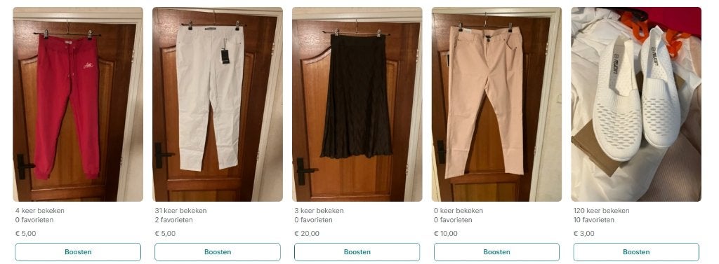 Partij broeken in diverse maten, Maat 38/40 (M), Overige kleuren, Verzenden, Nieuw