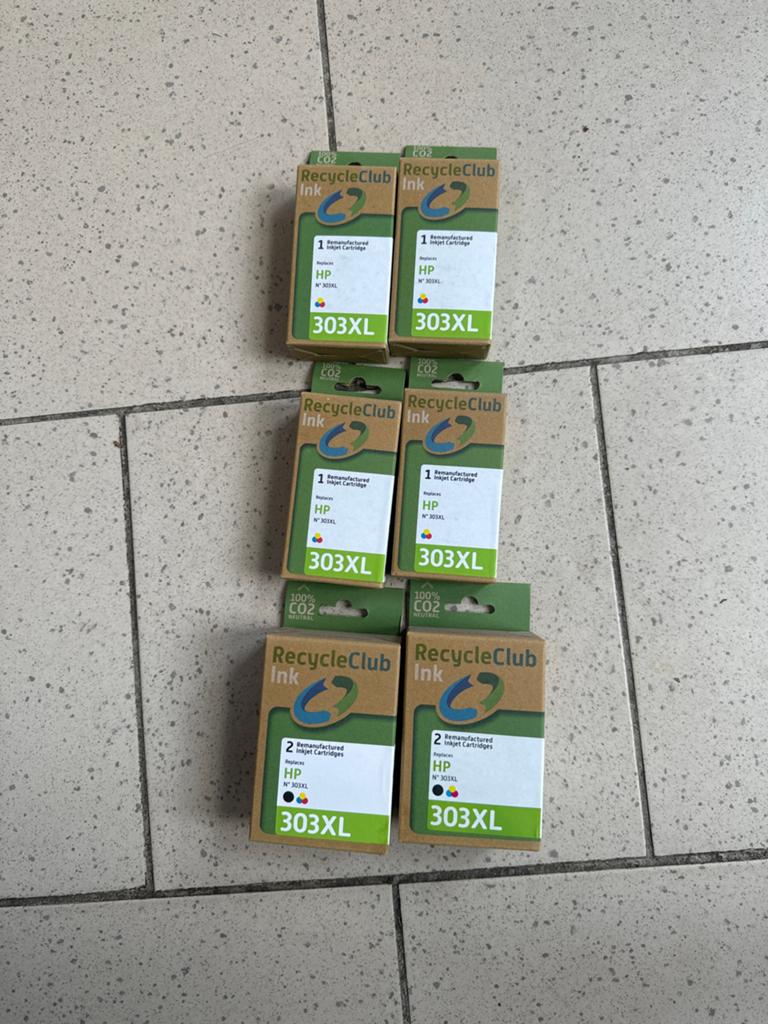 RecycleClub Ink HP 303XL Cartridges (6 stuks), Computers en Software, Printerbenodigdheden, Ophalen of Verzenden, Nieuw, Cartridge