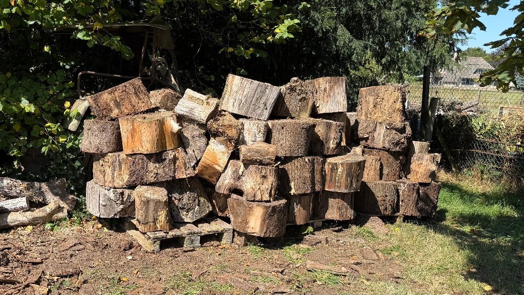 Brandhout, haardhout droog, 3 tot 6 m³, Ophalen, Overige houtsoorten, Blokken