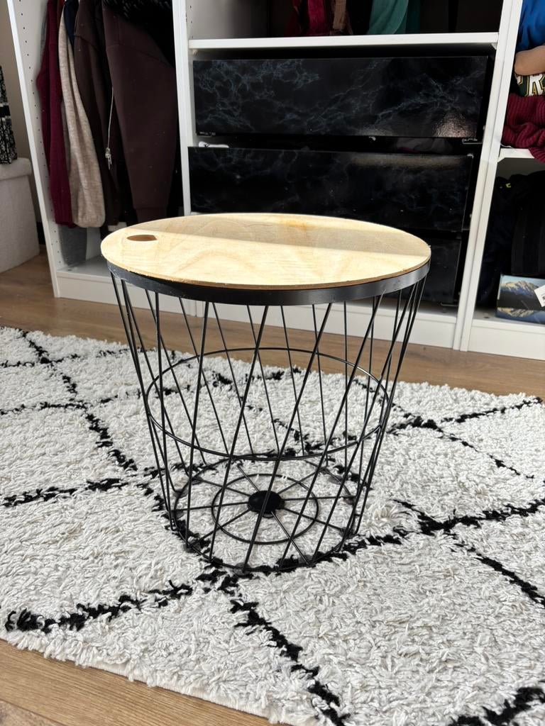 Ijzeren draadmand, Ophalen, Minder dan 55 cm, Metaal of Aluminium, Rond