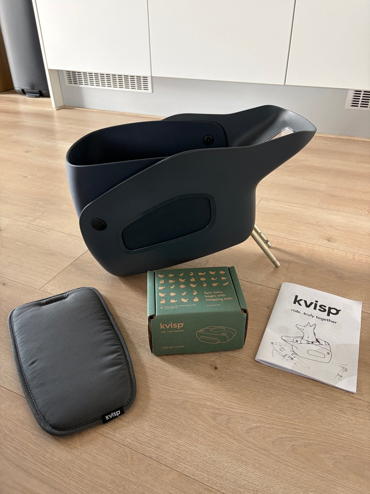 Kvisp fietsmand voor honden incl. adapter en seat liner, Fietsen en Brommers, Ophalen, Nieuw, 0 t/m 13 kg, Voorzitje