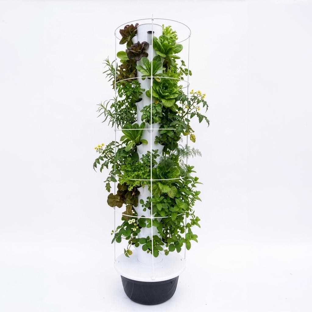 Lumegro Hydrocultuur kweek toren 11 etages 44 planten, Kunststof, Verzenden, Minder dan 60 cm, Rond