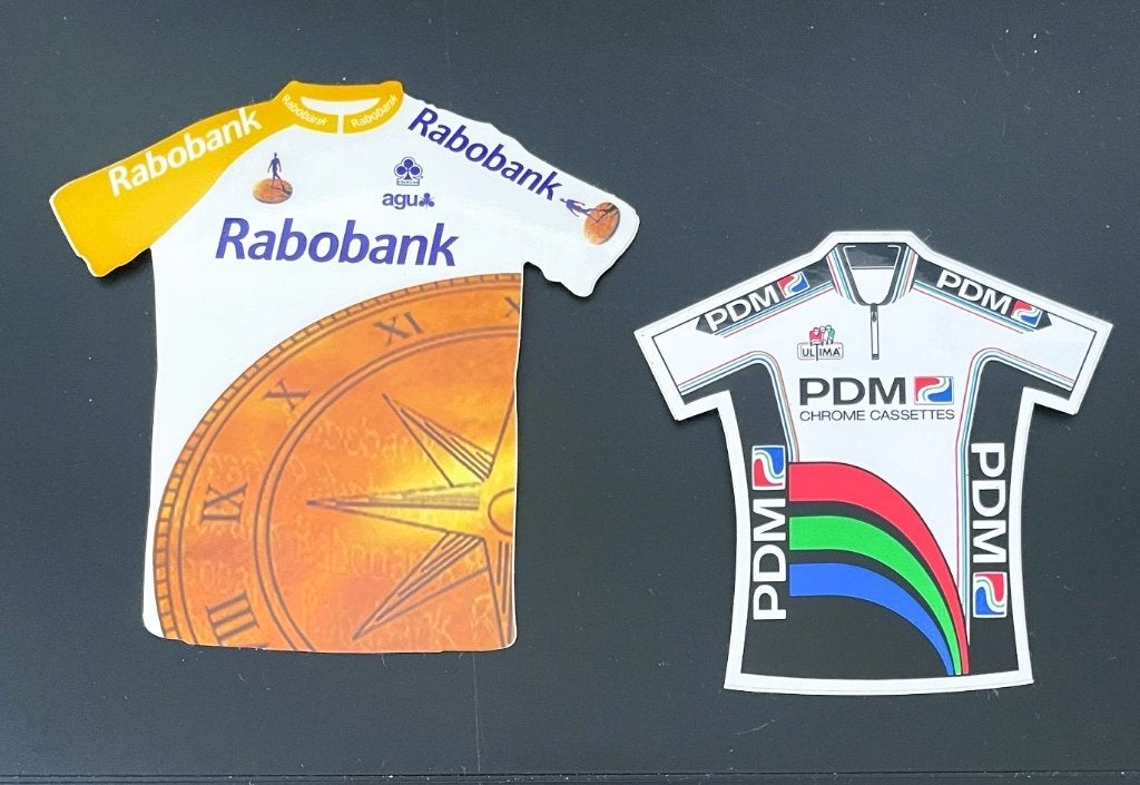 WIELRENNEN - oude Rabobank en PDM stickers - 1980's, Verzamelen, Ophalen of Verzenden, Nieuw, Sport