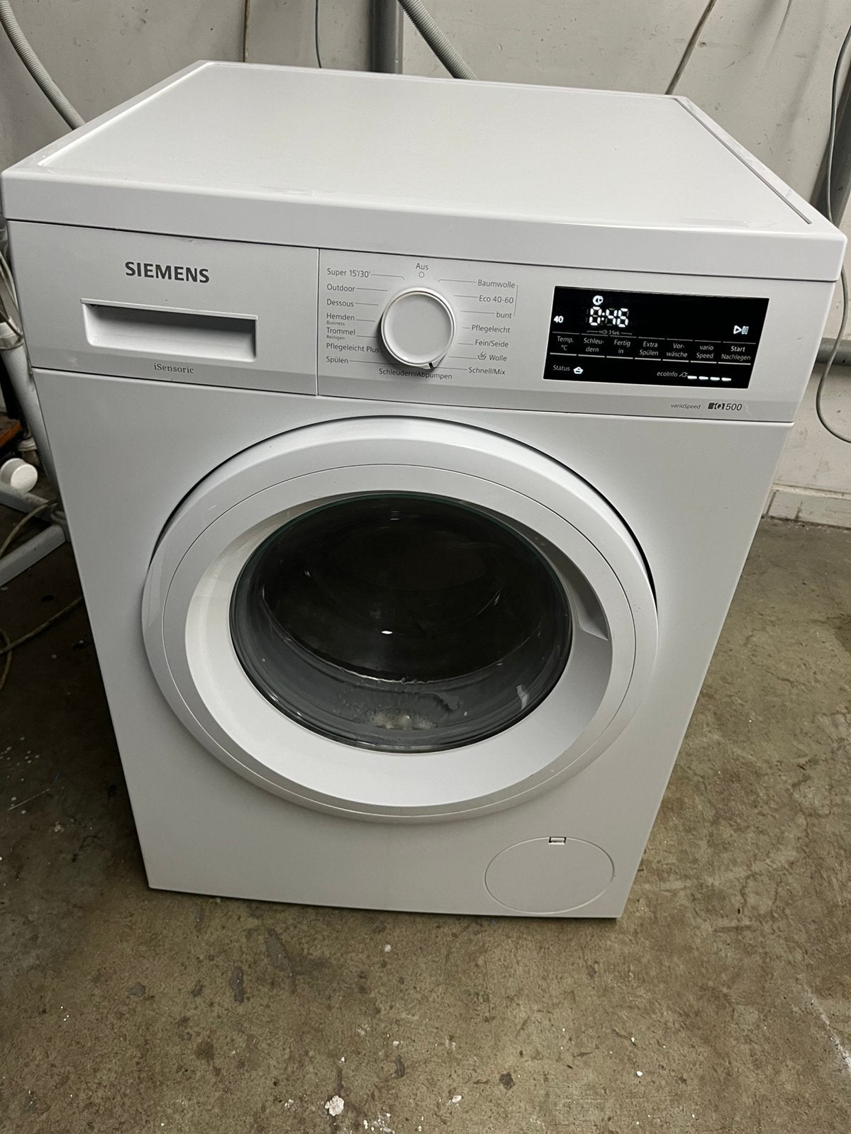 Siemens isensoric Variospeed iQ500, Minder dan 85 cm, Ophalen of Verzenden, Zo goed als nieuw, Voorlader