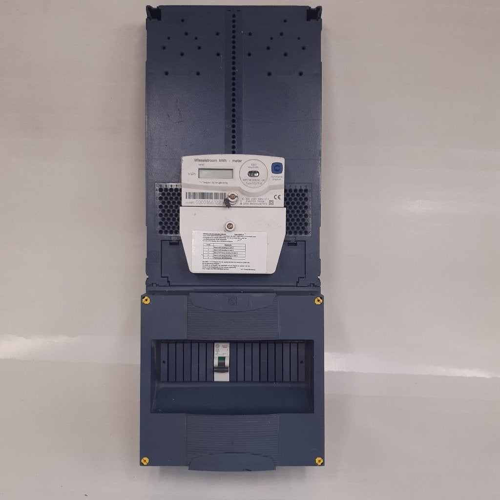 Meter boord hoofdzekering C40 met 1-fase KwH meter, Ophalen of Verzenden, Gebruikt, Overige merken, Overige typen