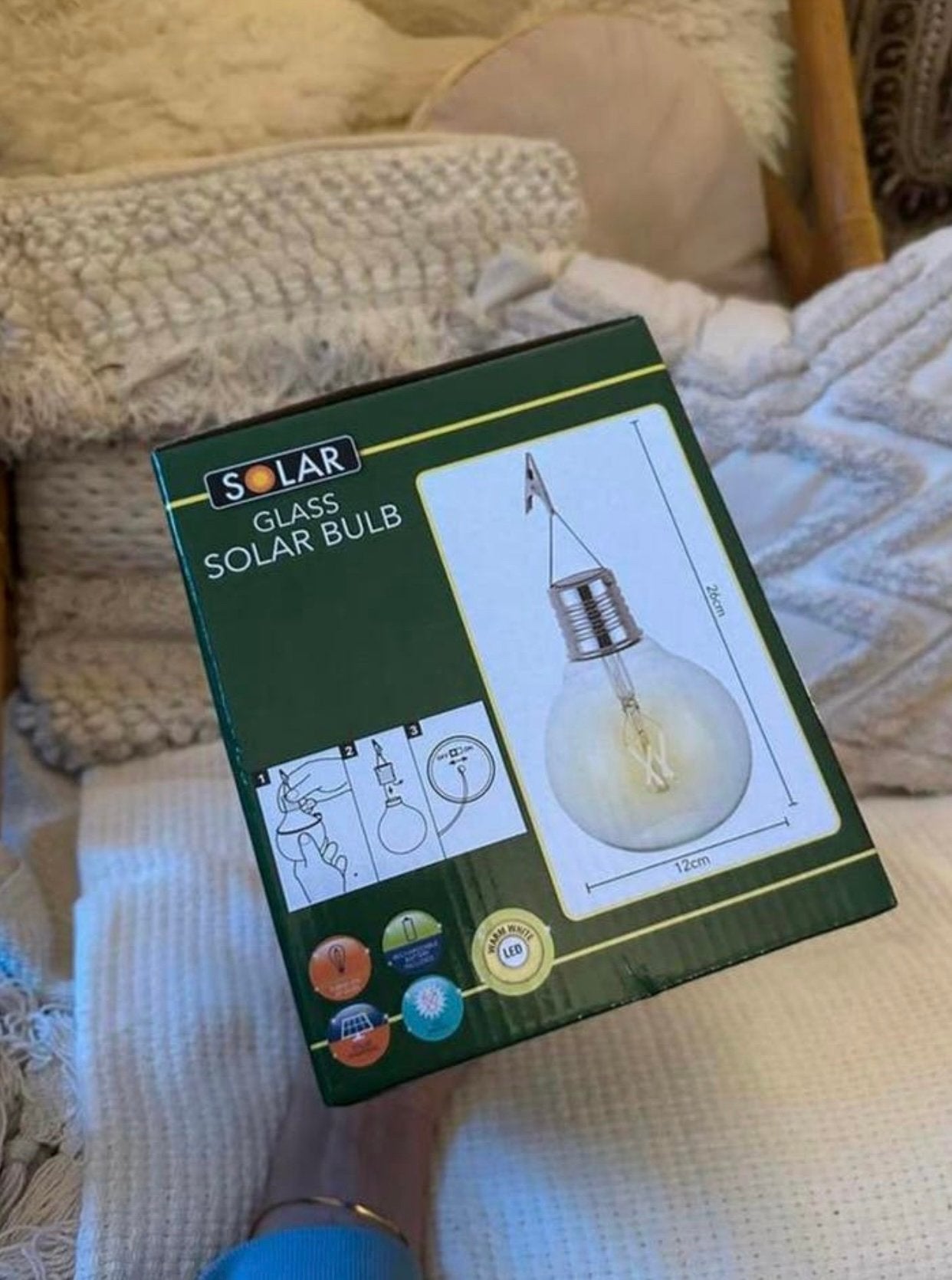 Nieuw in verpakking: glazen solar retrolamp buitenlamp, Ophalen of Verzenden, Nieuw