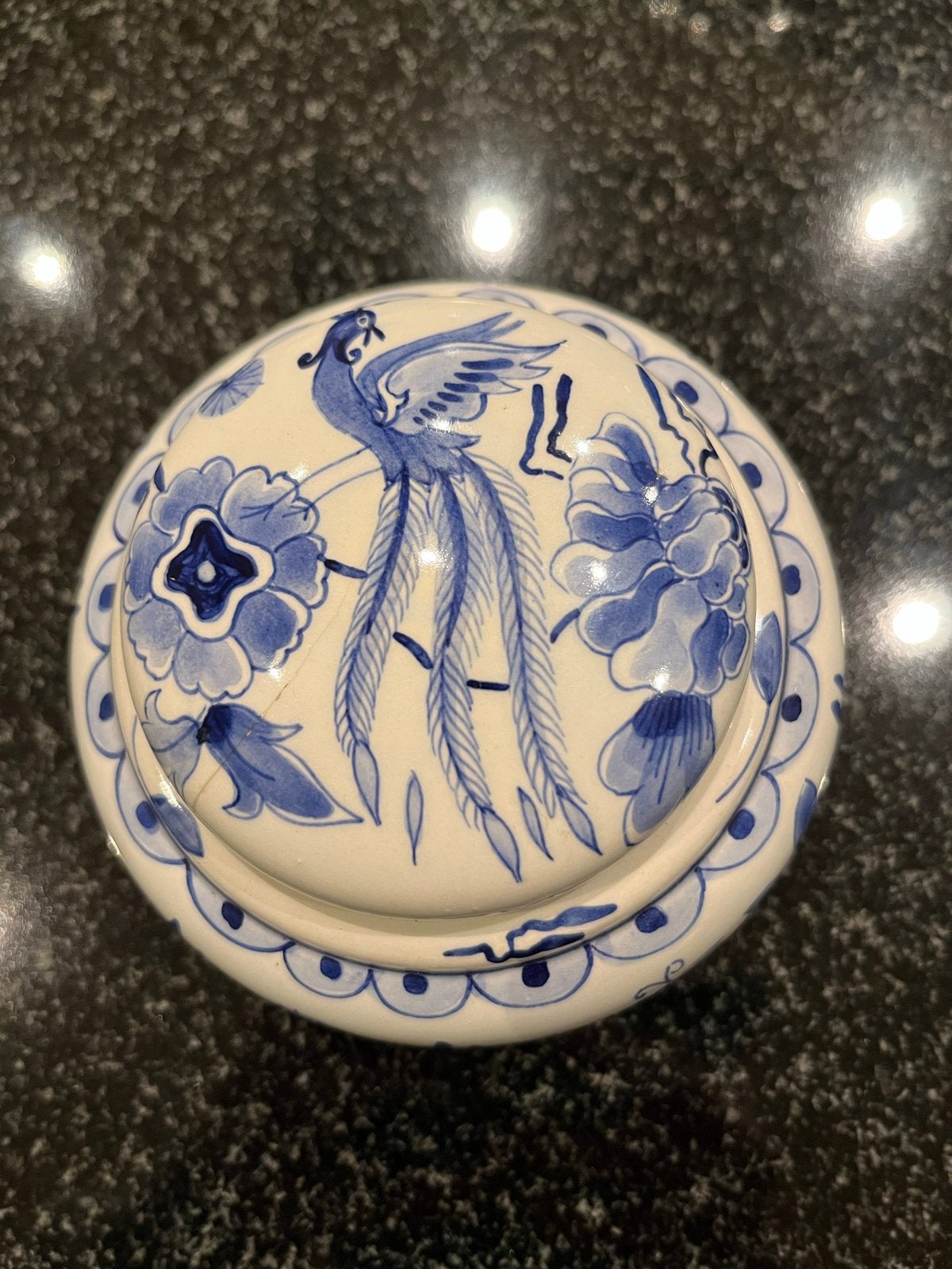 Delfts Blauw 'De Pauw' Goedewaagen Gouda-Delfts Doosje, Ophalen of Verzenden
