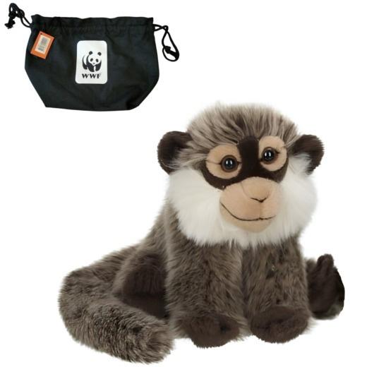 WWF knuffel aap in tas 20 cm, Overige merken, Overige karakters, Nieuw, Ophalen of Verzenden