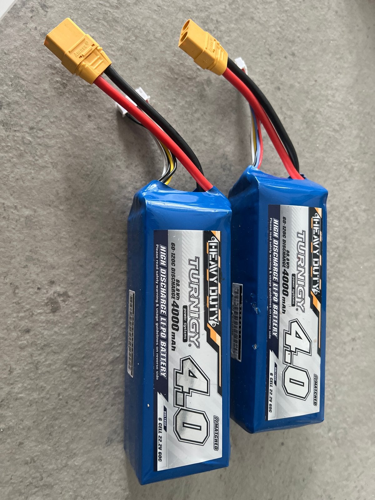 Turnigy Heavy Duty 4000mAh 6S LP 80-120C voor Heli (2 stuks), Ophalen of Verzenden, Zo goed als nieuw, Elektro, Helikopter