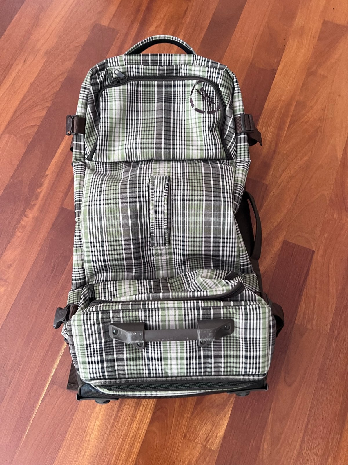 Dakine reistas met wieltjes - Geruit groen/bruin, Ophalen, 30 cm of meer, Gebruikt, Overige kleuren