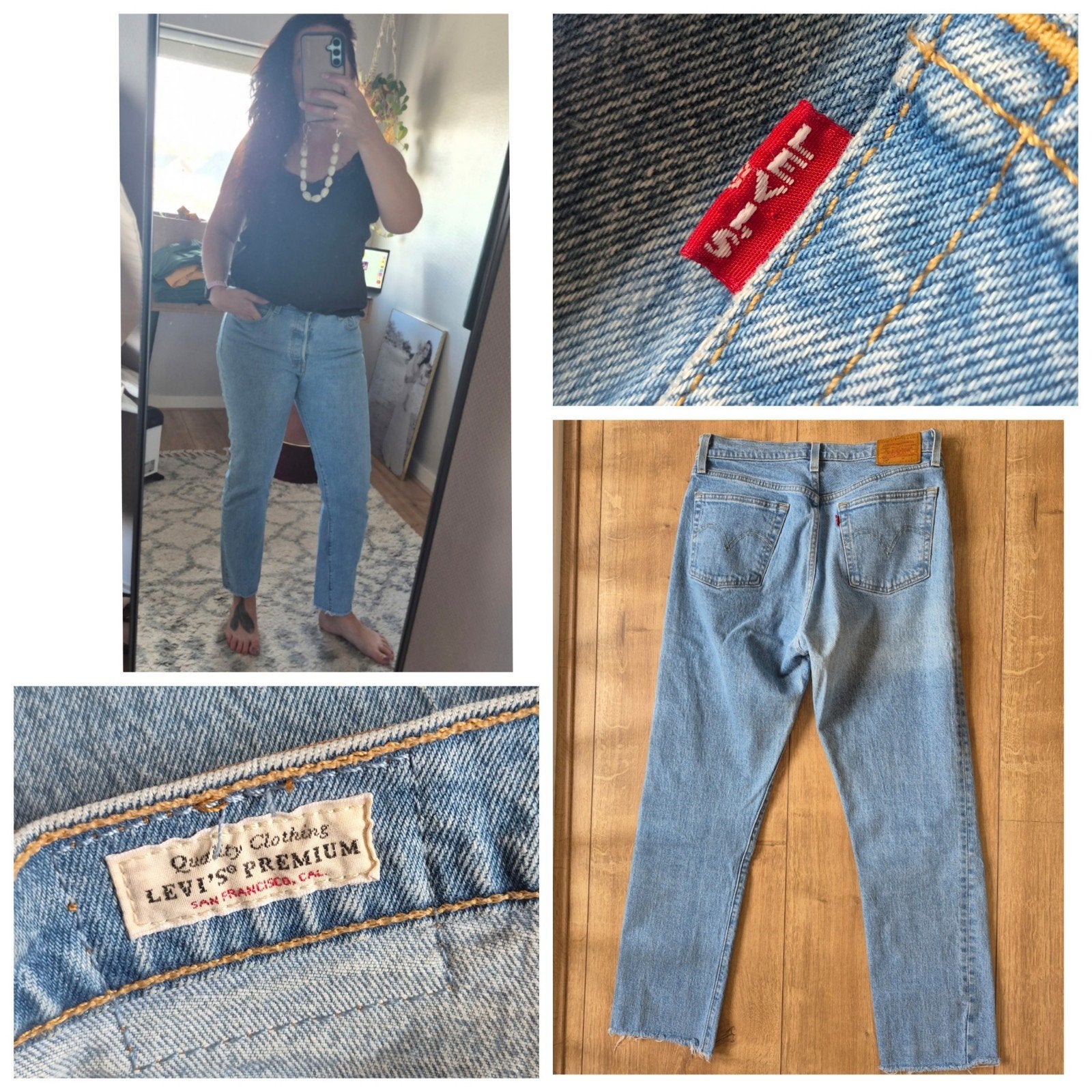 Levi's 501 Mom jeans W29 L28, Blauw, Ophalen of Verzenden, Zo goed als nieuw, W28 - W29 (confectie 36)