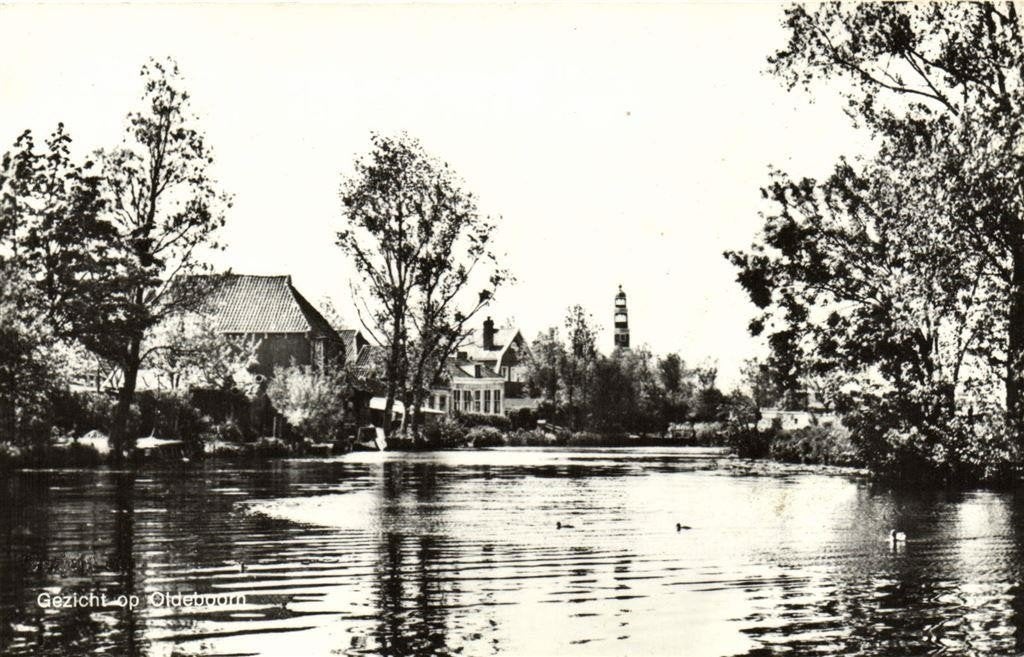 Gezicht op Oldeboorn - 1970 gelopen, Ophalen of Verzenden, 1960 tot 1980, Gelopen, Friesland