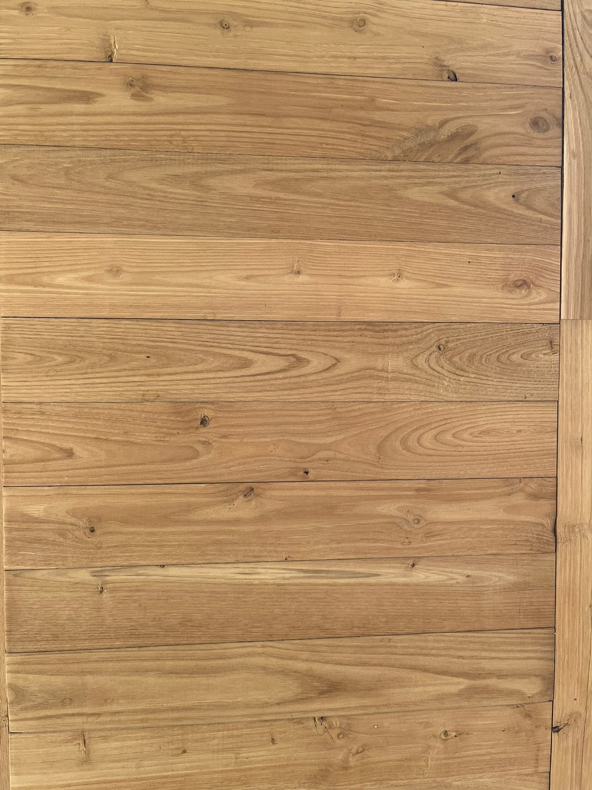 Massief eiken vloer 75m2, Gebruikt, 50 tot 150 cm, Vloerdelen of -planken, 10 m² of meer