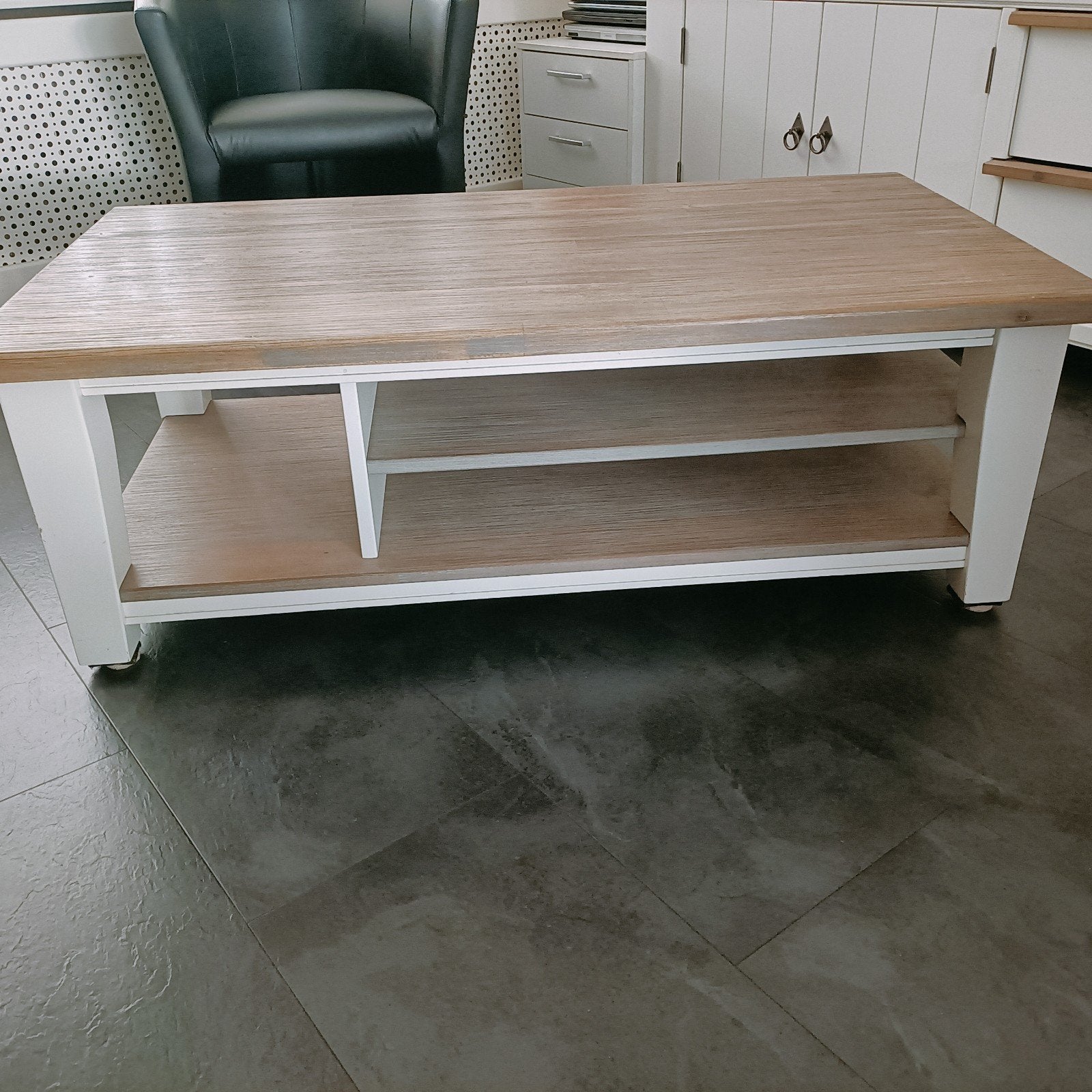 Salontafel met opbergruimte L120 B65 H42 cm, Huis en Inrichting, Ophalen, Gebruikt, 100 tot 150 cm, 50 tot 100 cm