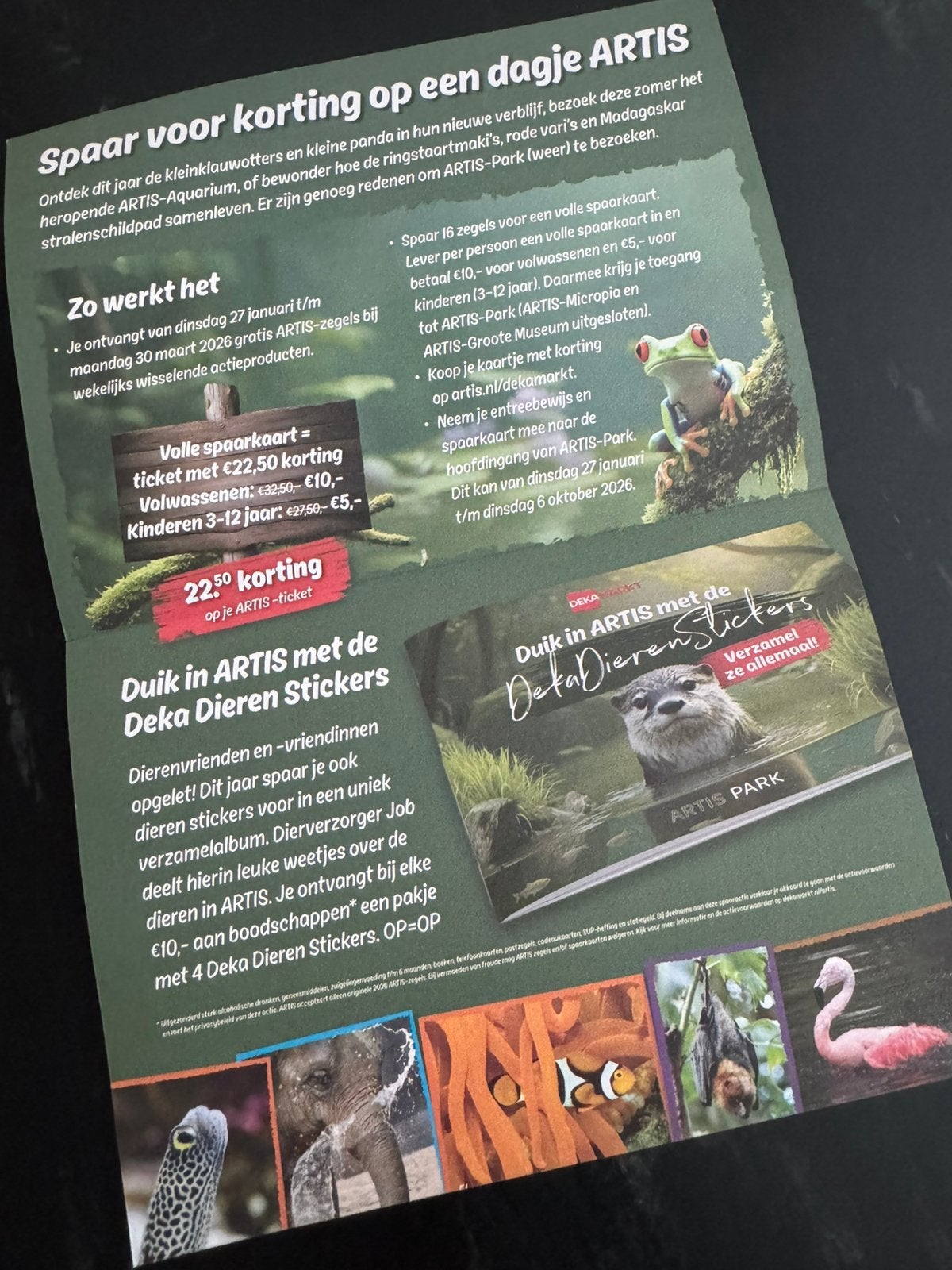 Met € 22,50 korting naar Artis, Drie personen of meer, Ticket of Toegangskaart