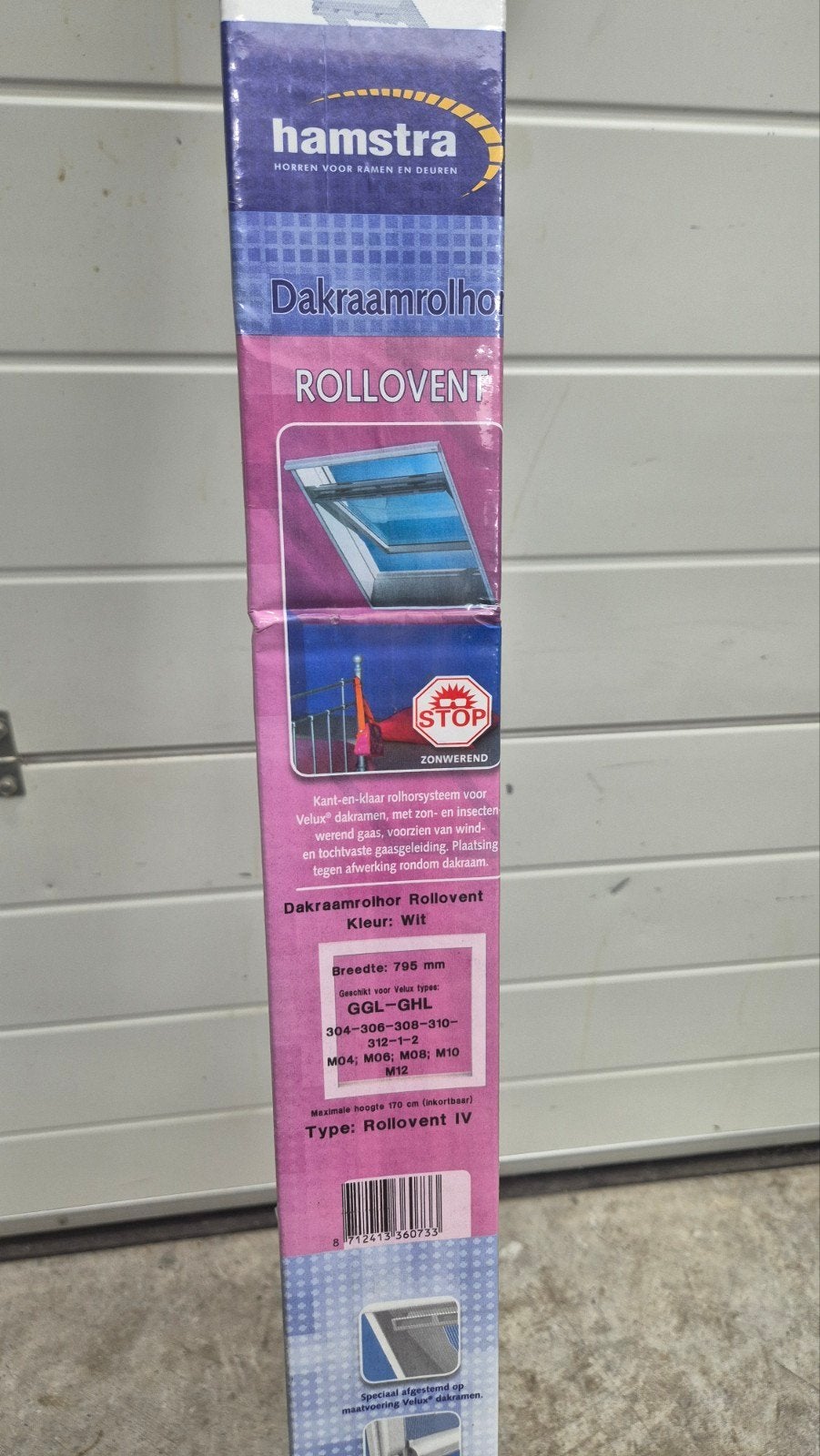Hamstra Rollovent IV Dakraamrolhor Velux 795x170 inkortbaar, Ophalen, Minder dan 80 cm, Nieuw, 160 cm of meer
