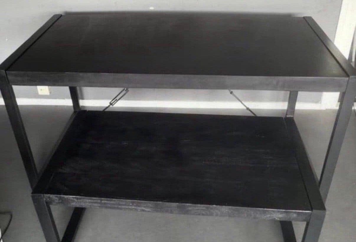 Set van mango houten salon- en eettafel, Gebruikt, 150 tot 200 cm, Vier personen, Rechthoekig