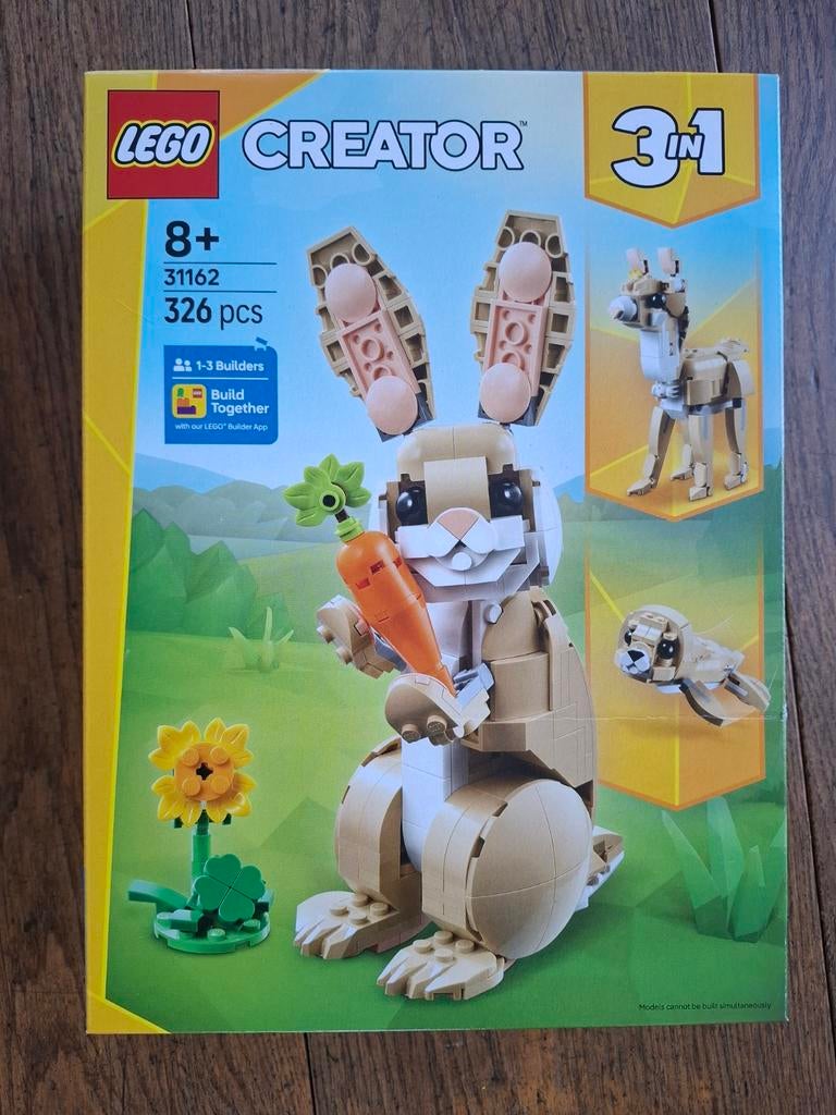 LEGO Creator 3in1 Konijn met Wortel (31162), Ophalen of Verzenden, Nieuw, Overige merken