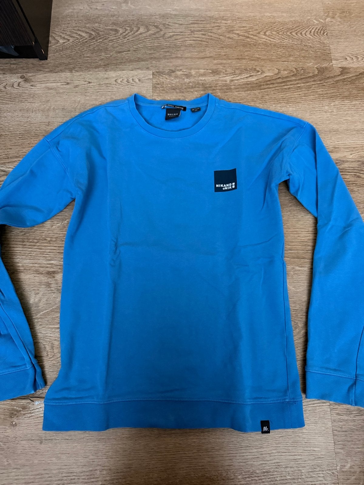 NIK&NIK sweater maat 16/176 - Blauw, Kinderen en Baby's, Kinderkleding | Maat 176, Ophalen of Verzenden, Zo goed als nieuw, Jongen of Meisje