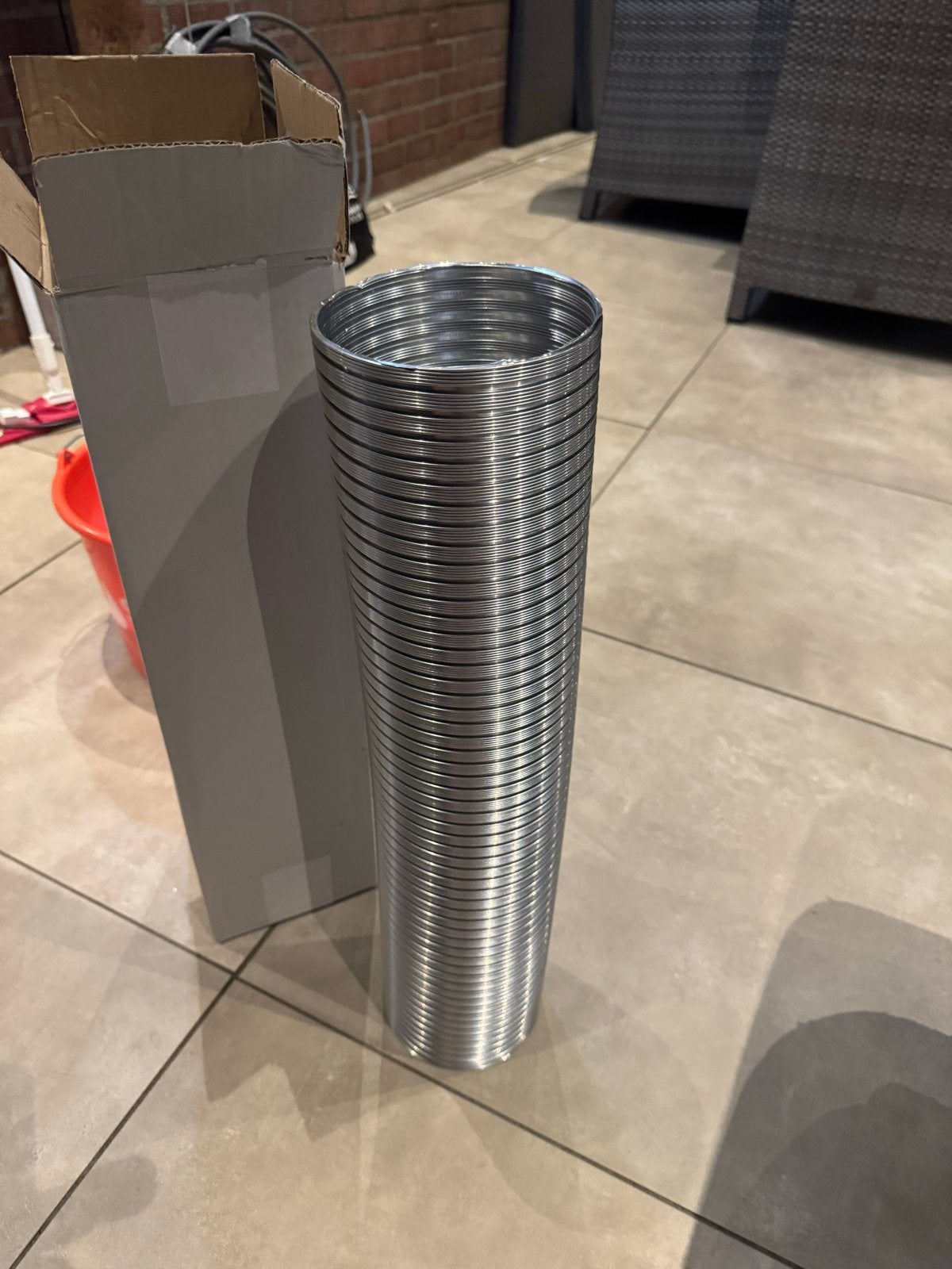 Semiflexibele aluminium slang Ø 125mm, lengte 2 meter, Ophalen of Verzenden, Nieuw