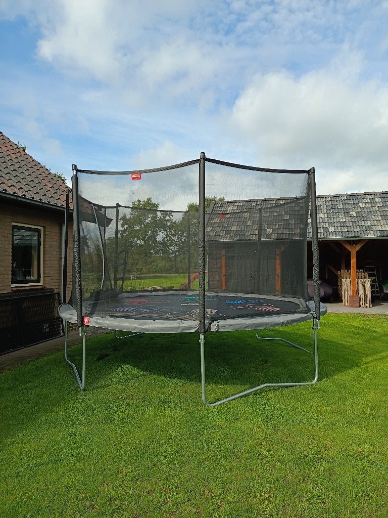 Trampoline Berg op poten met net, 430 doorsnee