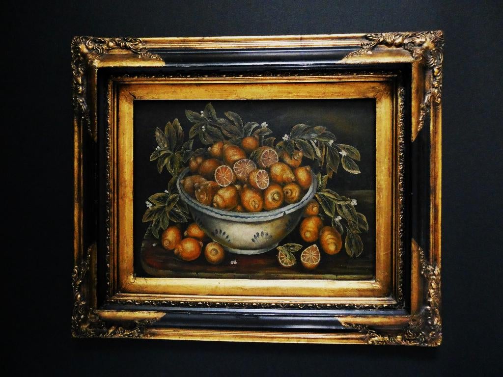 Schilderij Biggs & Sons stilleven citroenen René Tempur, Antiek en Kunst, Kunst | Schilderijen | Klassiek, Ophalen of Verzenden