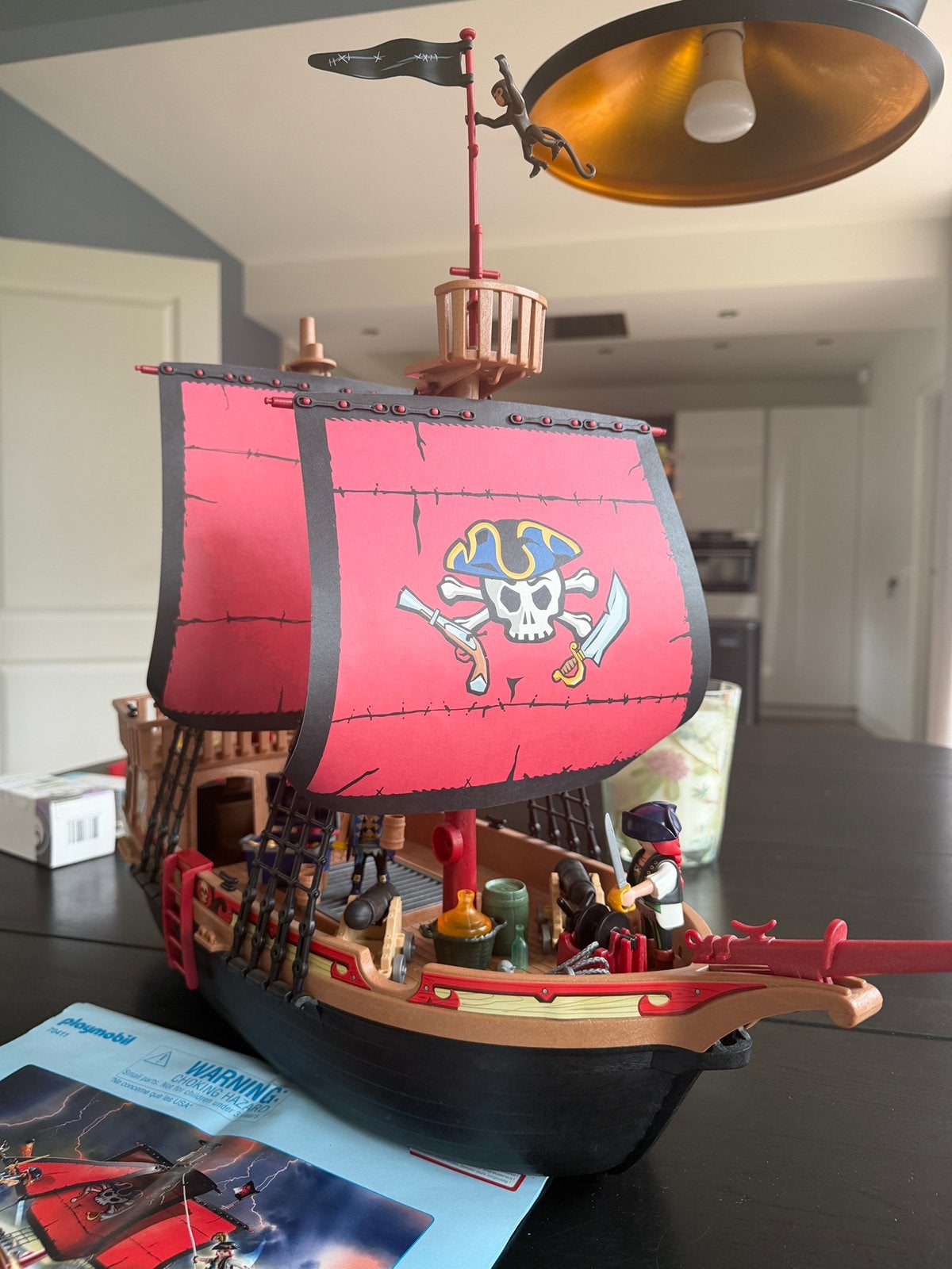Playmobil piratenschip, Ophalen, Pirates, Complete set, Zo goed als nieuw