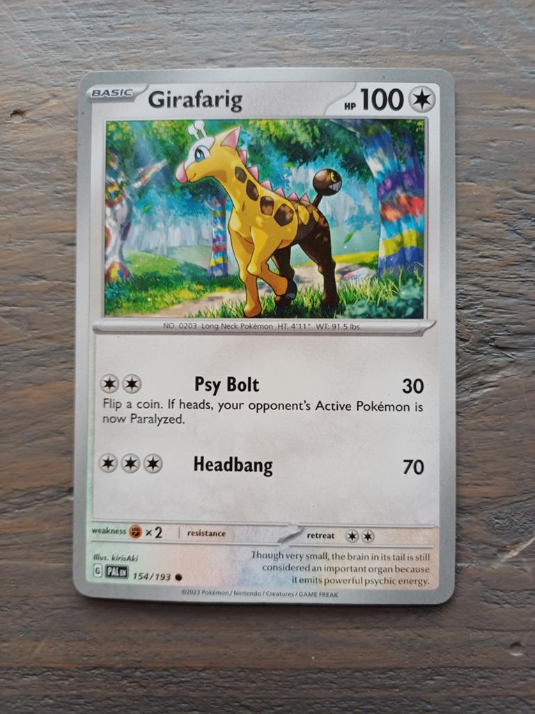 Girafarig 154/193 Paldea Evolved Pokémon Kaart, Ophalen of Verzenden