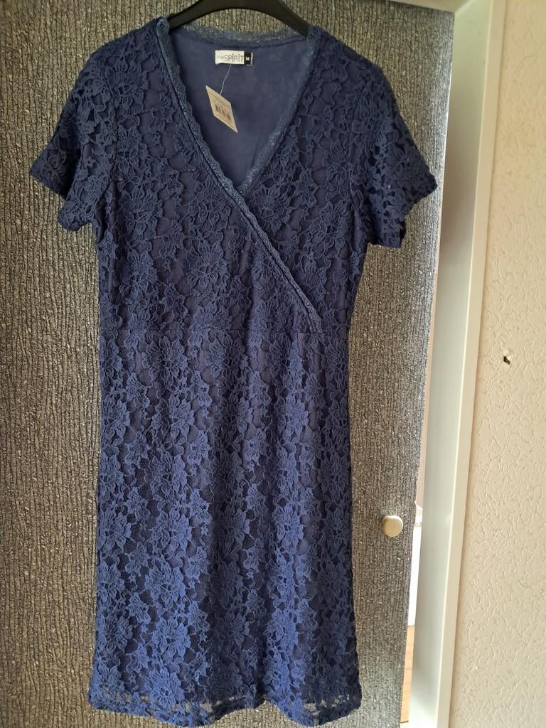 True Spirit Damesjurk -elegant en Comfortabel, Kleding | Dames, Jurken, Zo goed als nieuw, Maat 38/40 (M), Blauw, Knielengte, Ophalen of Verzenden