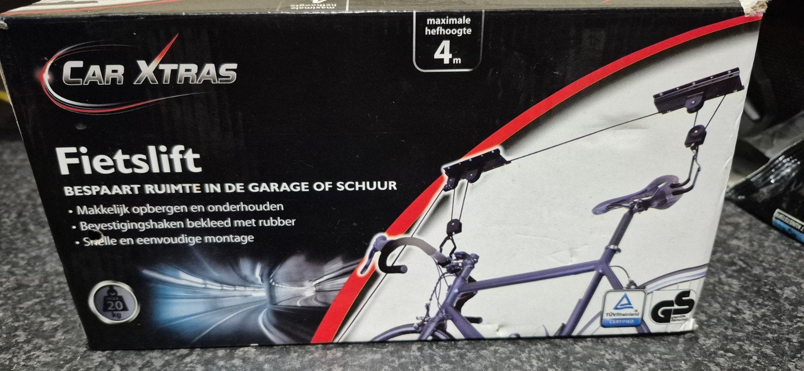 Car Xtras Fietslift - Ruimtebesparend voor Garage/Schuur, Ophalen of Verzenden