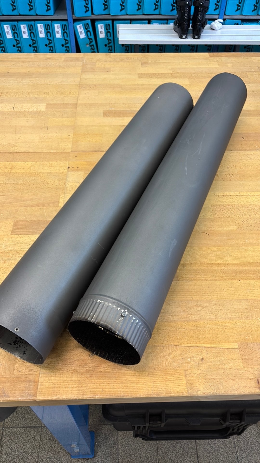 Kachel buis 15cm 190cm, Ophalen, Gebruikt, Houtkachel, Vrijstaand