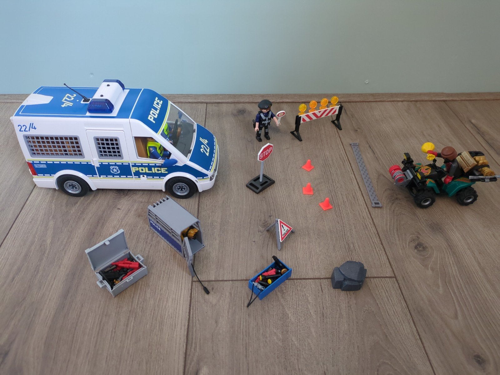 Playmobil Politiebus met accessoires en figuren, Ophalen of Verzenden, Zo goed als nieuw, Jongen of Meisje