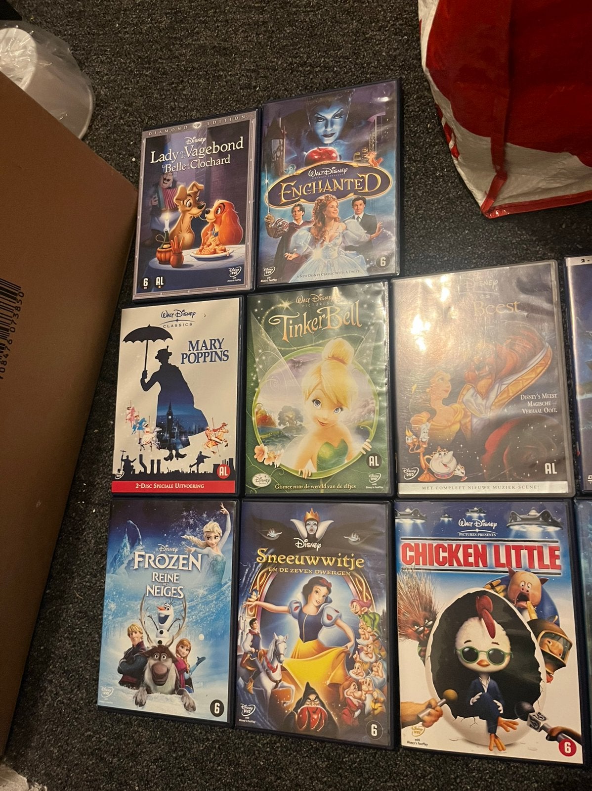 10 Disney DVD’s waaronder Frozen en Belle en het Beest, Cd's en Dvd's, Dvd's | Tekenfilms en Animatie, Gebruikt, Animatie, Ophalen of Verzenden