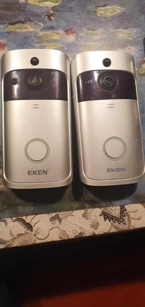 EKEN Deurbel Camera's met Batterijen en Chimes ook bedraad a, Ophalen of Verzenden, Bewegingsdetectiesensor, Gebruikt, Bedraad