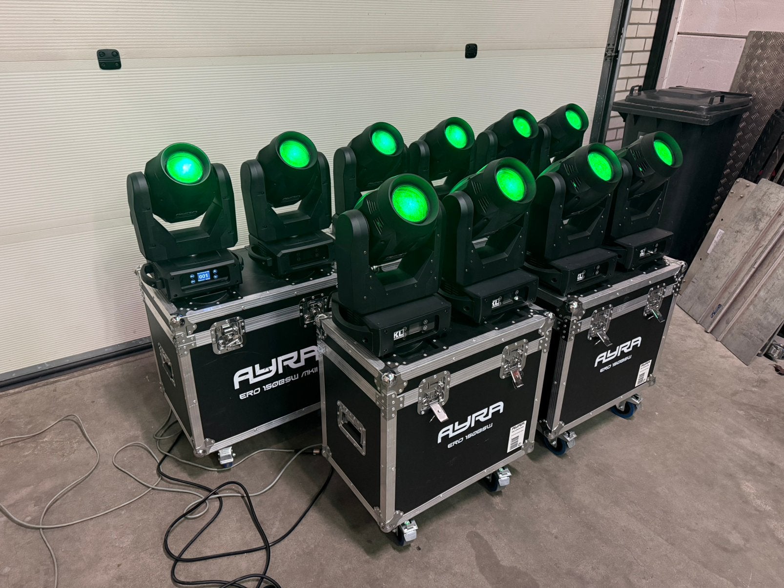 Ayra ERO 150 BSW movingheads - 10 stuks incl. flightcase, Ophalen, Zo goed als nieuw, Licht, Geluidgestuurd