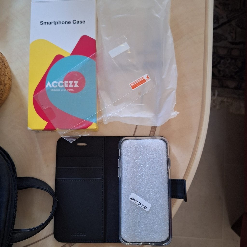 Accezz Wallet Softcase Bookcase iPhone SE (2020/2022), Telecommunicatie, Zwart, Accezz, IPhone 7, Nieuw