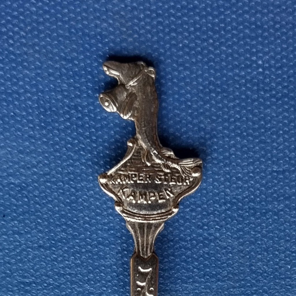 verzilverd lepeltje Kamper Steur, Kampen (P paardenhoofd R), Ophalen of Verzenden