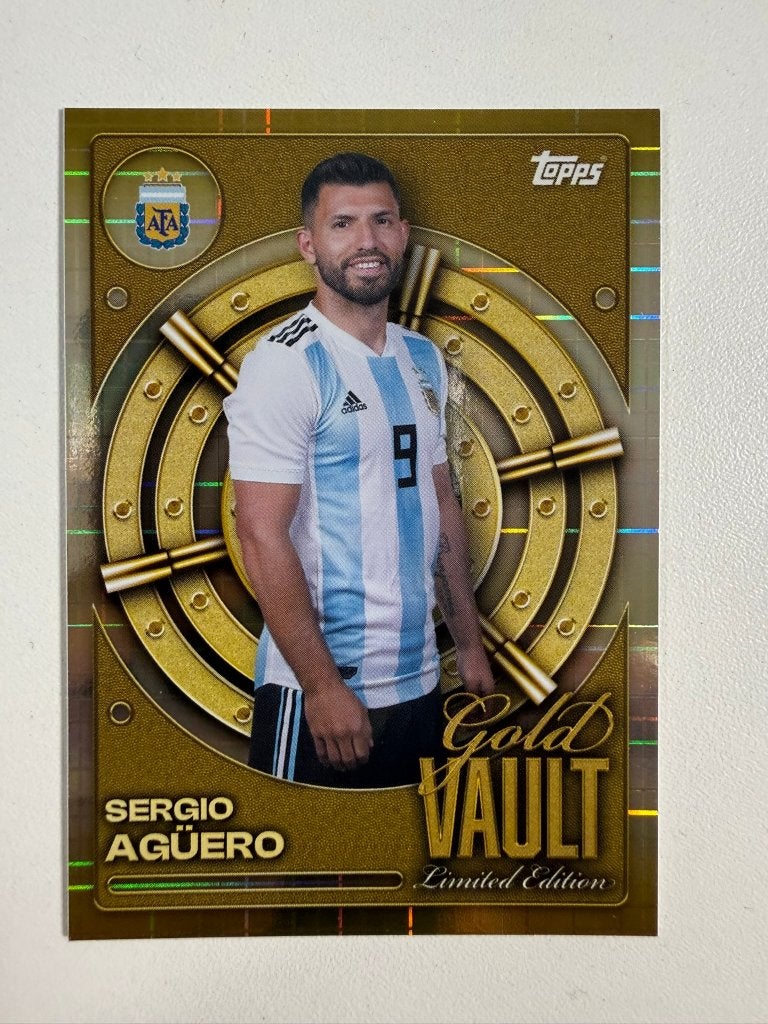Sergio Aguero Gold Vault Collectors Tin Argentina 2026, Ophalen of Verzenden, Nieuw, Buitenlandse clubs, Poster, Plaatje of Sticker