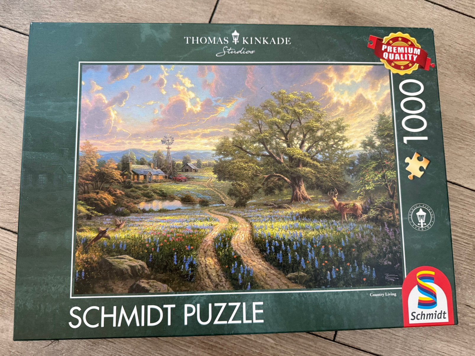 Schmidt Puzzel Thomas Kinkade Country Living 1000 Stukjes, Ophalen of Verzenden, 500 t/m 1500 stukjes, Zo goed als nieuw
